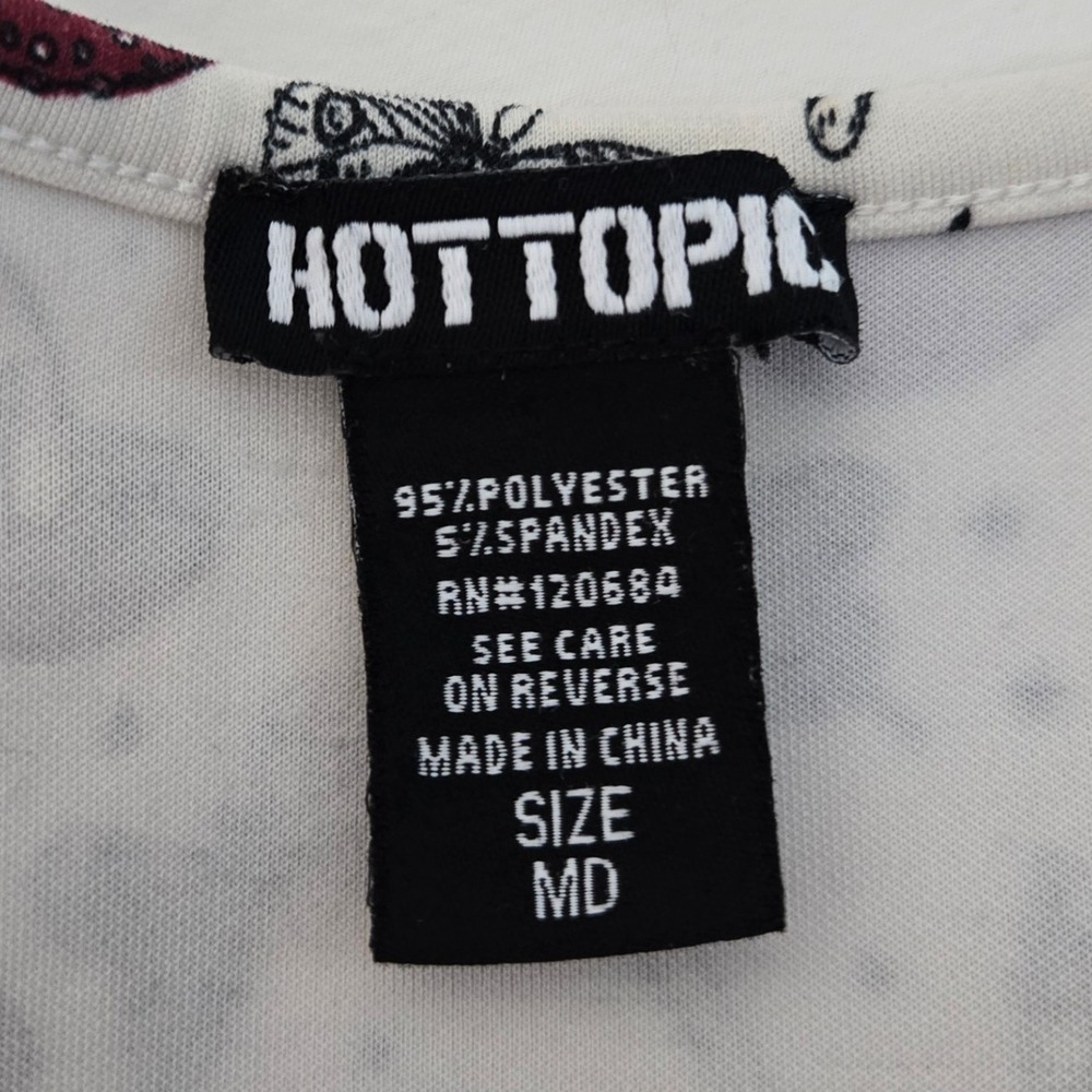 Hot Topic Mushroom Moth Print‎ Skater Dress Women's M Lace Trim Cottagecore Goth - Picture 4 of 9